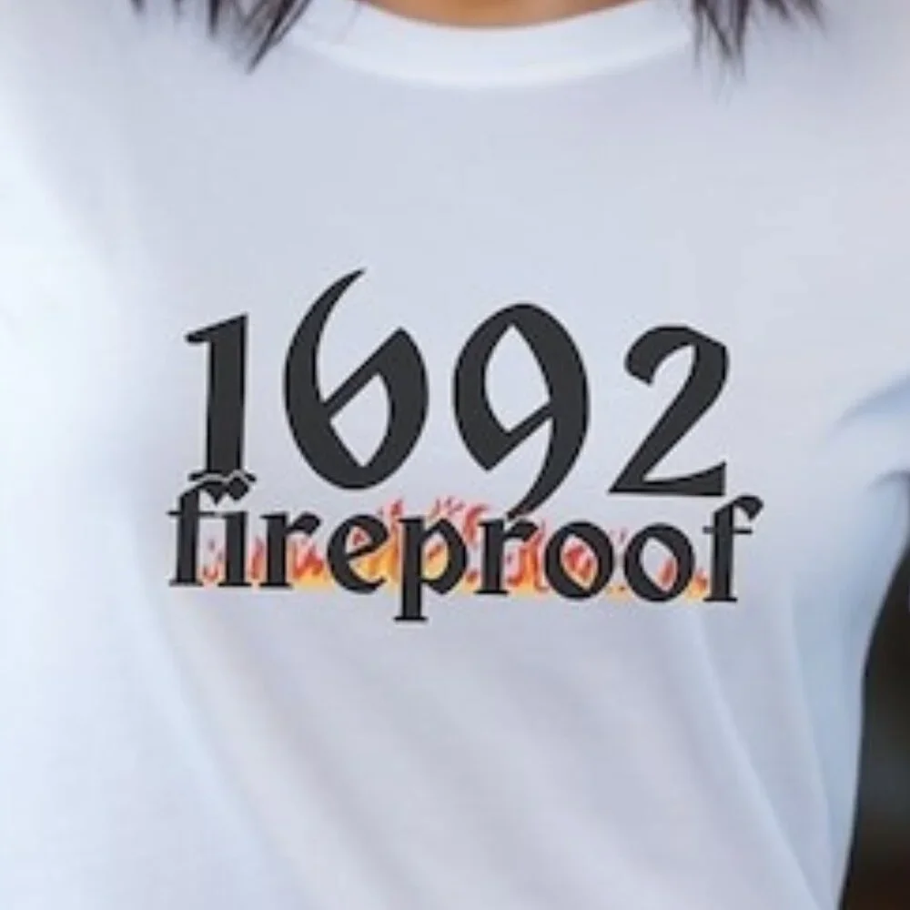 1692 Fireproof T-shirt, Hallo Moon Shirt, Salem Massachusetts Halloween Tee - Picture 3 of 3
